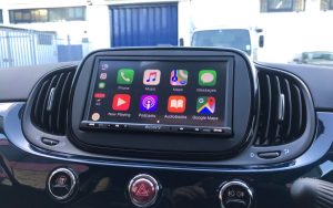 Fiat 500 2018 fitted with Sony XAV-AX3005DB