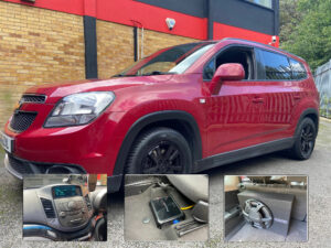 Chevrolet Orlando 2012 model fitted with Pioneer GM-D8704 amplifier and Subwoofer