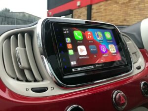 FIAT 500 Upgraded with PIONEER APPLE CARPLAY Stereo + REVERSE CAMERA