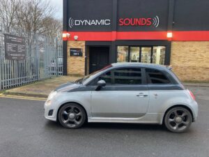 Fiat 500 Abarth 2106 model upgraded with Pioneer SPH-DA360DAB and Kenwood reversing camera