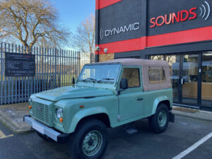 Land Rover Defender 2009 model upgraded with Pioneer AVH-Z7200DAB flip out screen.