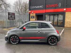 Fiat 500 Abarth 2018 model upgraded with Kenwood DMX7722DABS