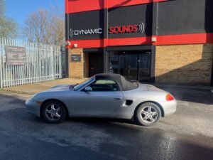Porsche Boxster 2000 model upgraded with Pioneer AVH-Z7200DAB CarPlay stereo.