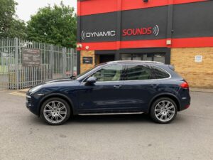 Porsche Cayenne 2014 model upgraded with Alpine ILX-705D Stereo