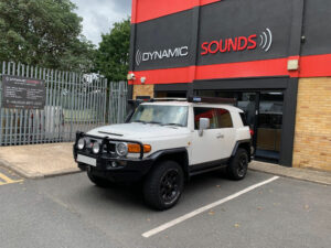 Toyota FJ Cruiser 2010 model upgraded with Kenwood DMX8021DABS, front and rear cameras.