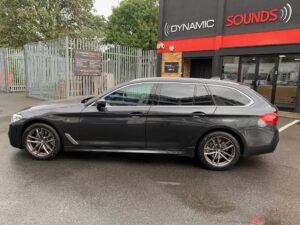 BMW 5 Series 2019 model fitted with the Blackvue DR590X-2CH Dash Cam.