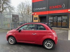 Fiat 500 2009 model upgraded with Pioneer SPH-DA360DAB Wireless CarPlay & Android Auto stereo.