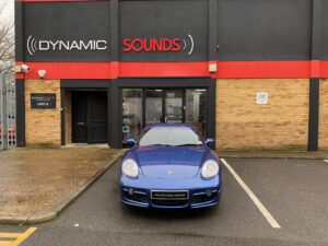 Porsche Cayman 2007 model upgraded with JVC KW-M560BT CarPlay stereo
