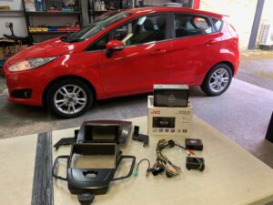 Ford Fiesta 2014 model upgraded with JVC KW-M560BT CarPlay stereo