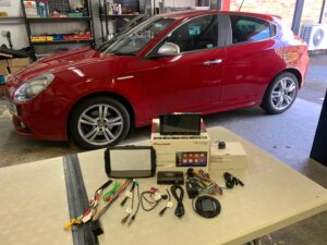 Alfa Romeo Giulietta 2016 model upgraded with a Pioneer SPH-DA77DAB and reversing camera