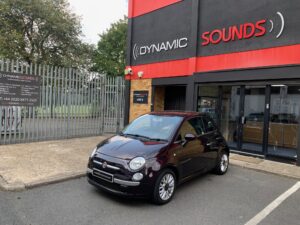 Fiat 500 2013 model upgraded with JVC KW-M560BT CarPlay and JVC KV-CM30 reversing camera