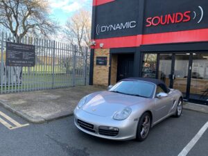 Porsche Boxster 2006 model upgraded with a JVC KW-M560BT CarPlay/Android Auto stereo