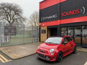 Fiat 500 upgraded with a Pioneer SPH-DA360DAB CarPlay/Android Auto stereo.