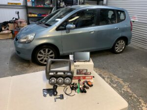 Honda Jazz 2006 model upgraded with a Sony XAV-AX3250 CarPlay/Android Auto stereo