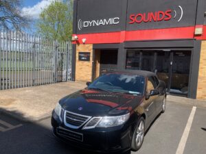 Saab 9-3 2010 model upgraded with the Pioneer SPH-DA77DAB wireless Car Play stereo