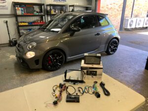 Fiat 500 2018 model upgraded with Kenwood DMX5023DAB CarPlay stereo