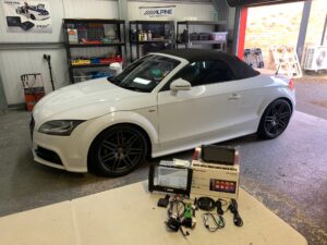 Audi TT Convertible 2011 model upgraded with Pioneer SPH-DA77DAB Wireless CarPlay stereo